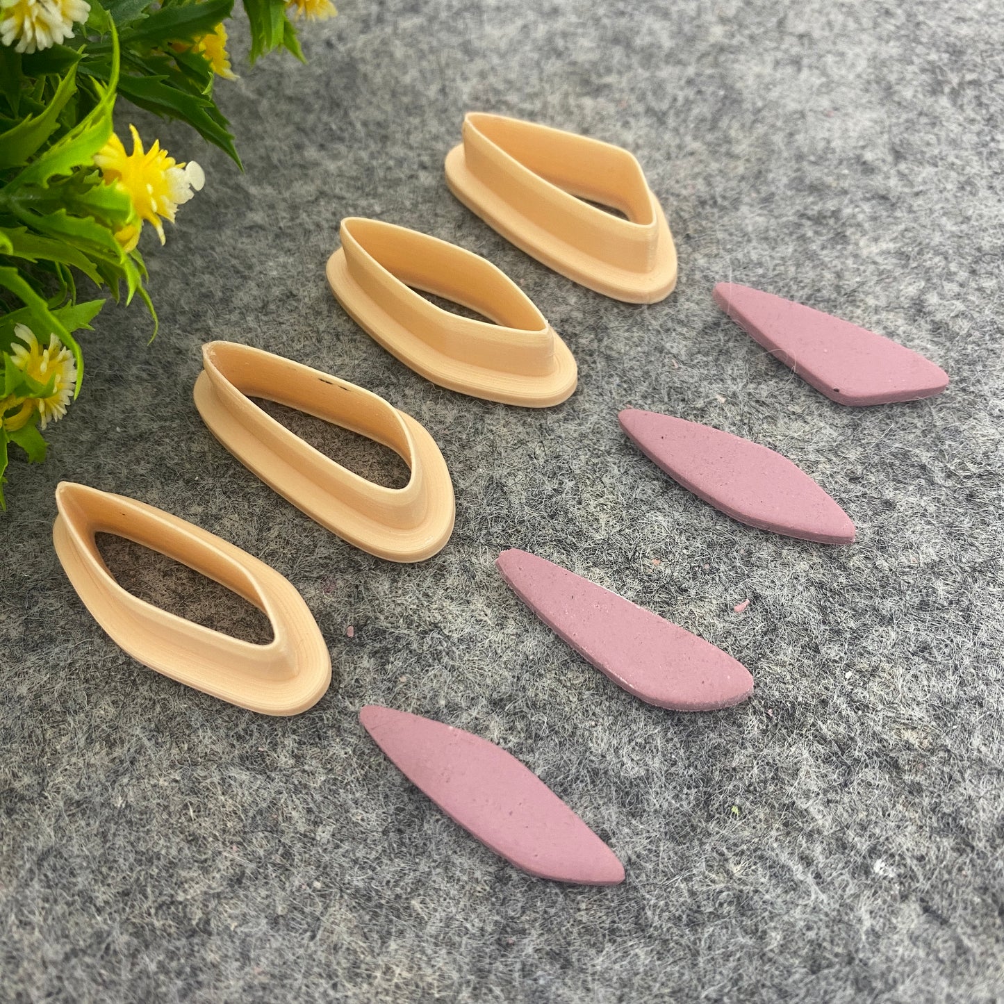 Organic Dangle Clay Earring Cutters: Polymer Clay Jewelry Tools #664