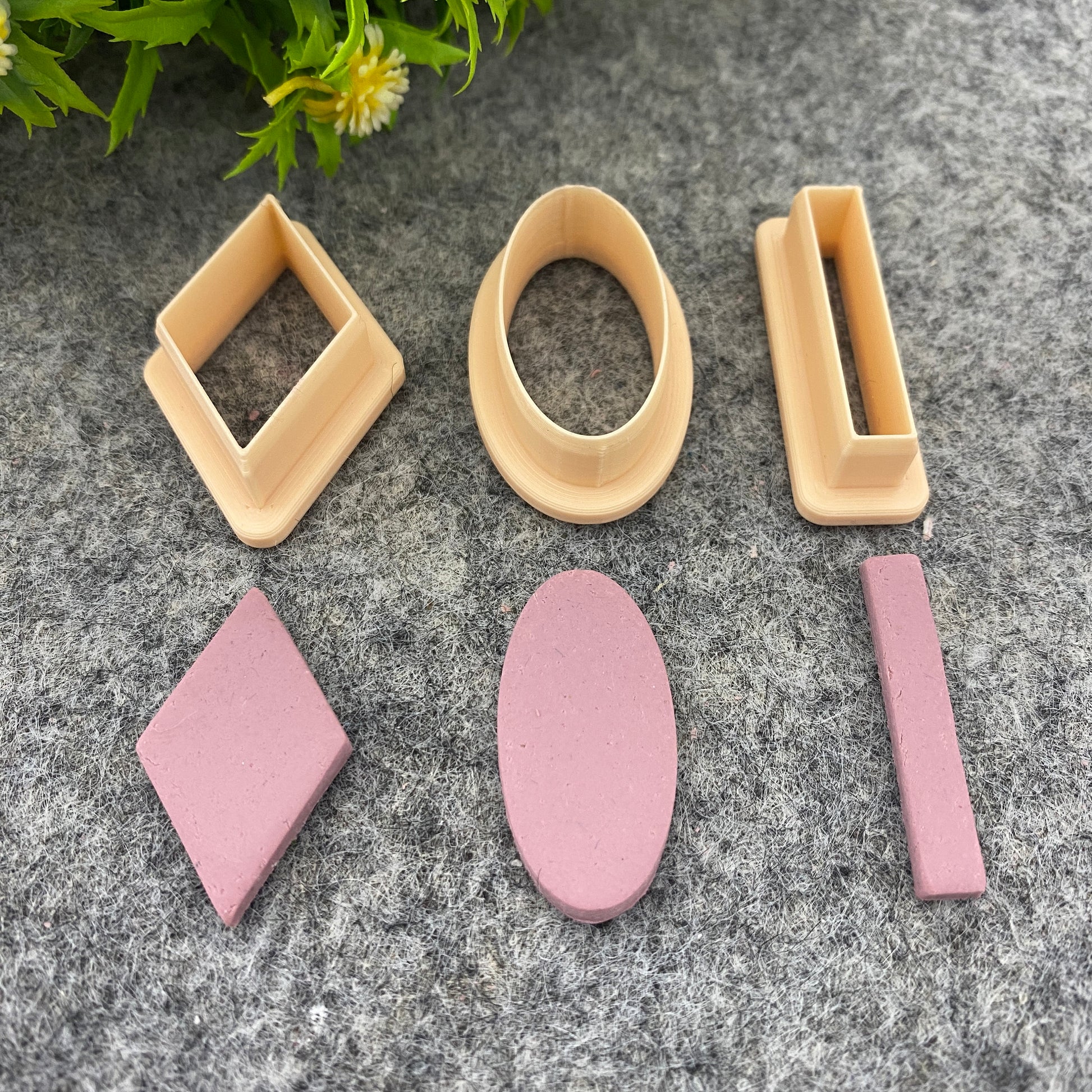 Diamond clay cutter, earring polymer clay cutter, Oval shape, Thin Rectangle jewellery cutter, Organic cutter Polymer clay tools #666