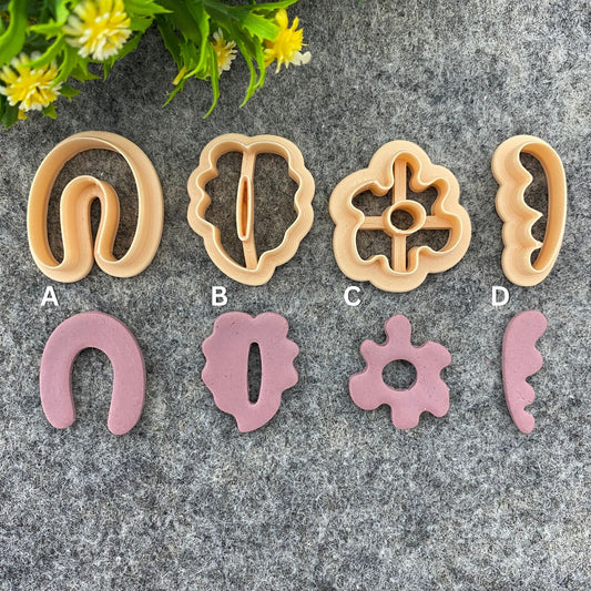 Organic Arch Polymer Clay Cutters: Leaf & Flower Jewelry Tools #667