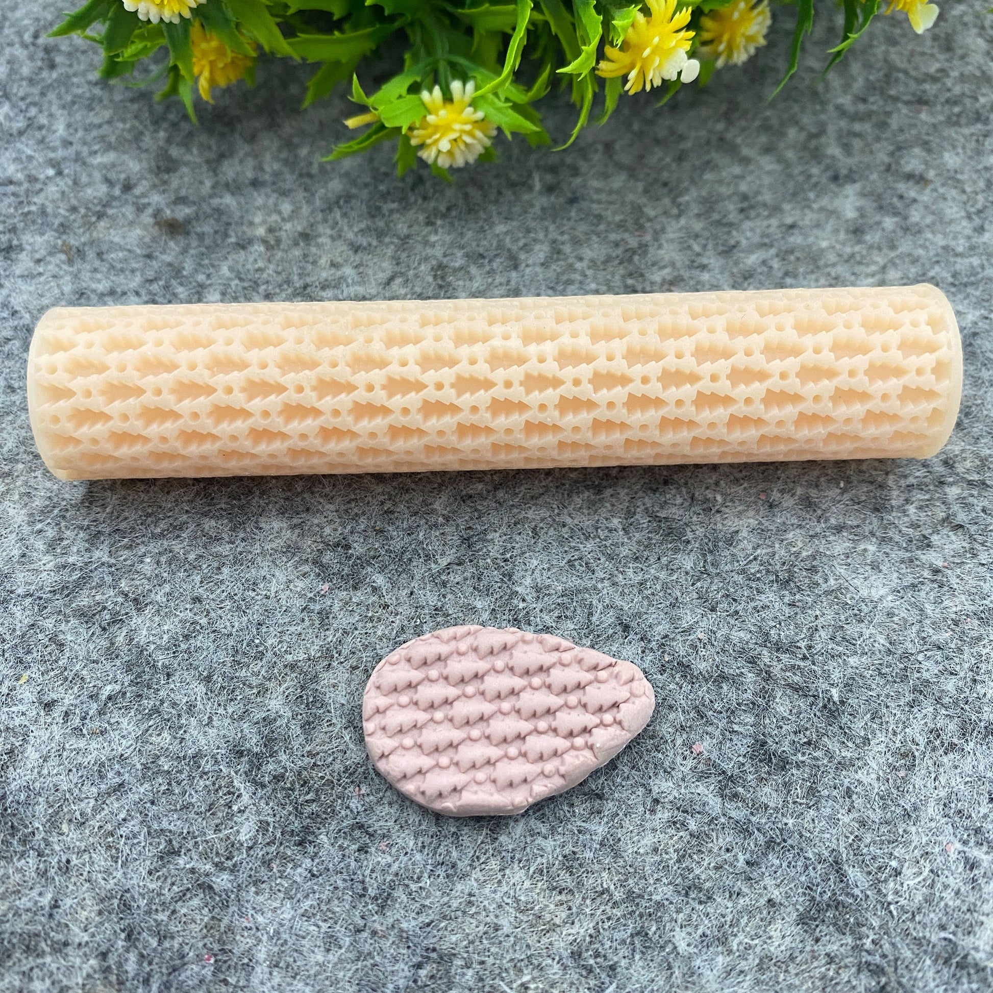 Christmas Tree Texture Roller for Polymer Clay Earrings #110