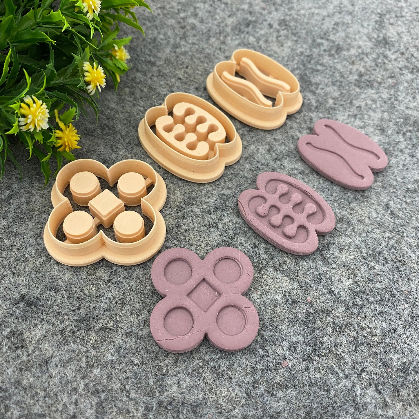 Adinkra Symbol Clay Cutters: African Tribal Earring Making 687-Set-2