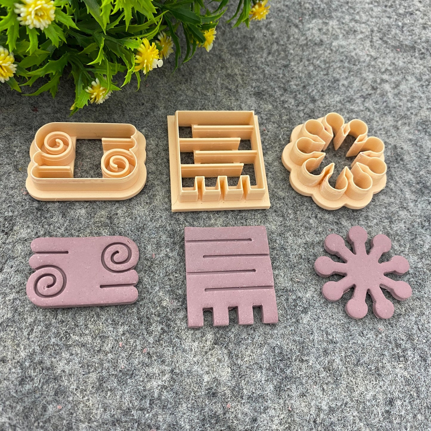 Adinkra Symbol Clay Cutters: African Tribal Earring Making 687-Set-3