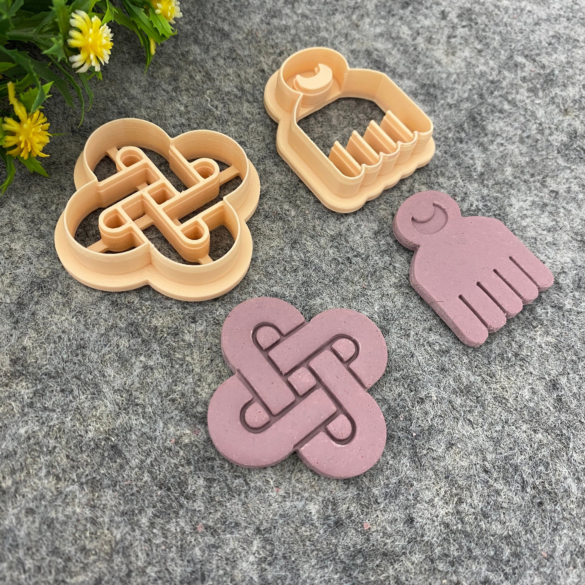 Adinkra Symbol Clay Cutters: African Tribal Earring Making 687-Set-1