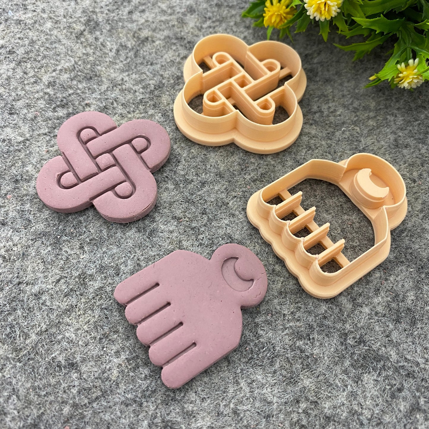 Adinkra Symbol Clay Cutters: African Tribal Earring Making 687-Set-1