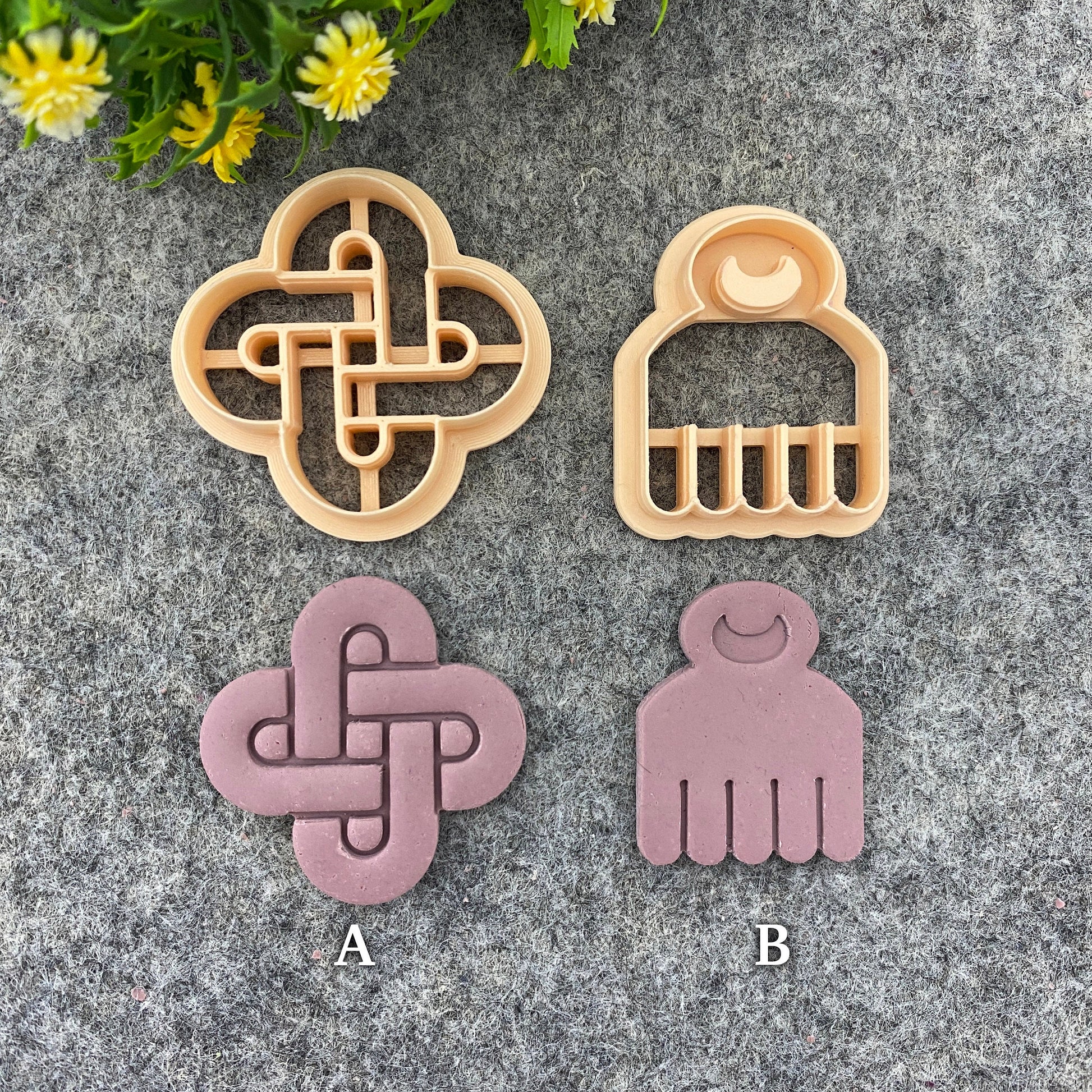 Adinkra Symbol Clay Cutters: African Tribal Earring Making 687-Set-1