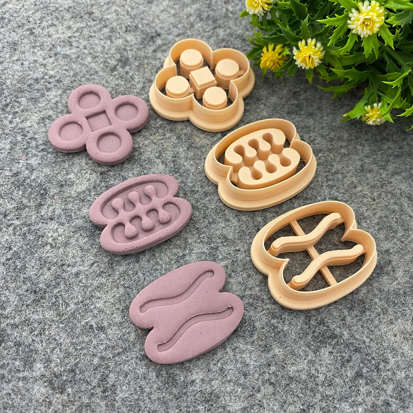 Adinkra Symbol Clay Cutters: African Tribal Earring Making 687-Set-2