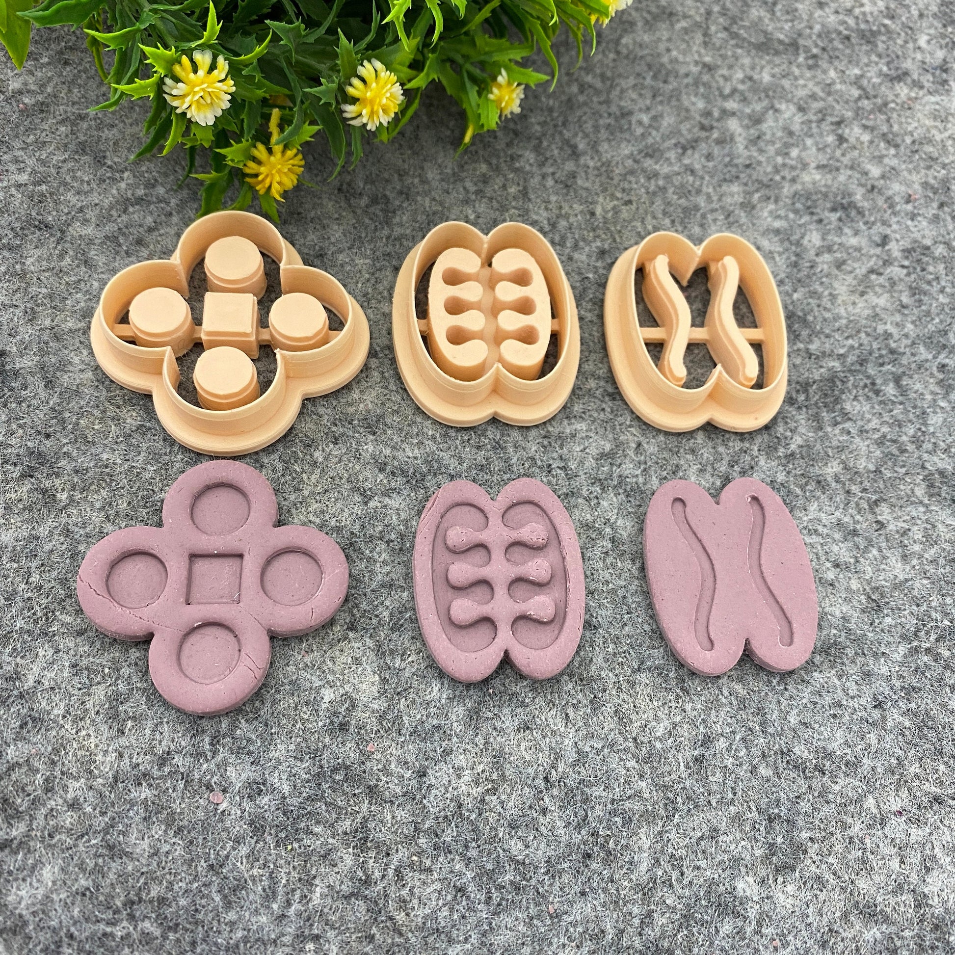 Adinkra Symbol Clay Cutters: African Tribal Earring Making 687-Set-2