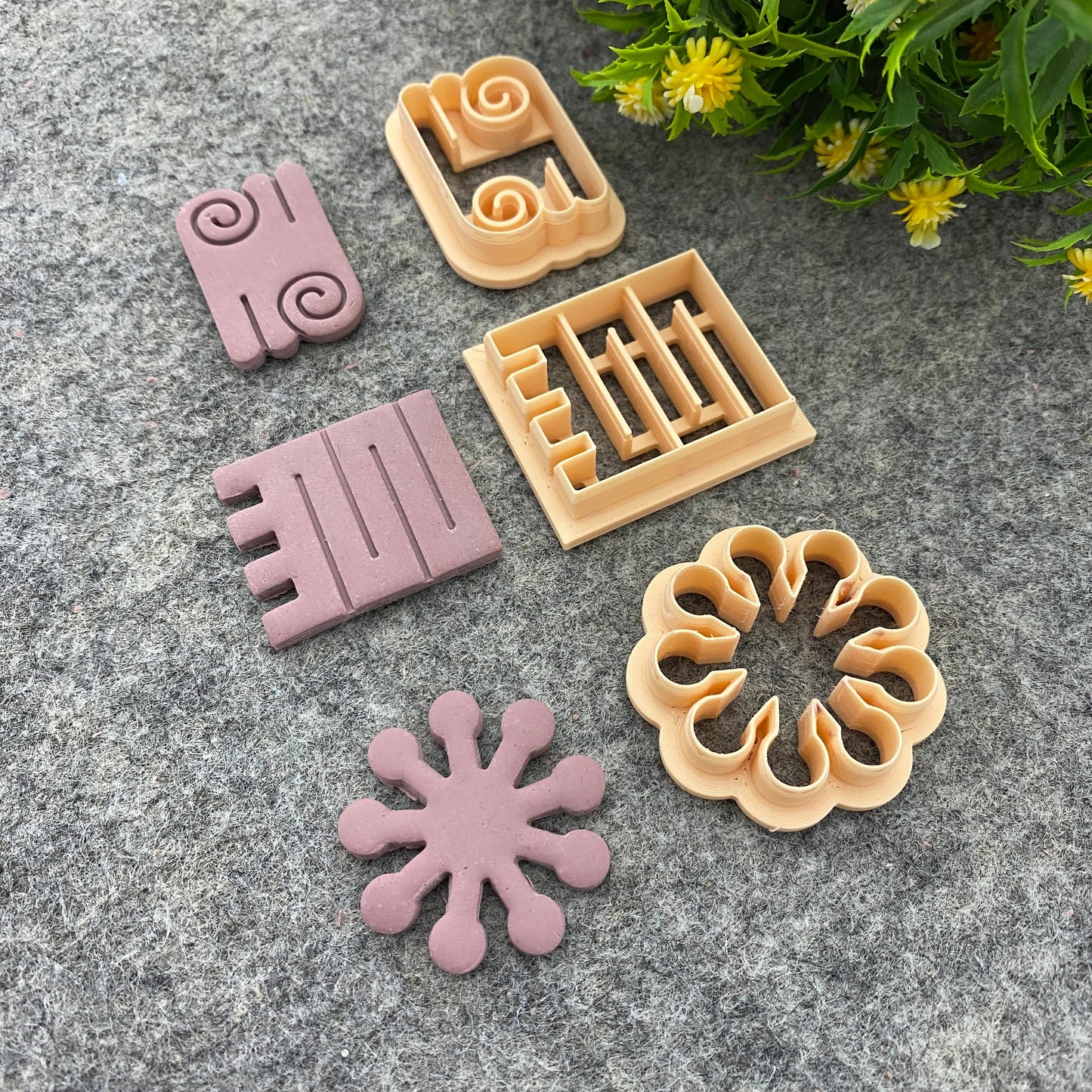 Adinkra Symbol Clay Cutters: African Tribal Earring Making 687-Set-3