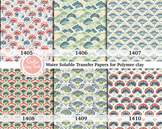 Ornamental Scallop Pattern Transfer Paper for Polymer Clay