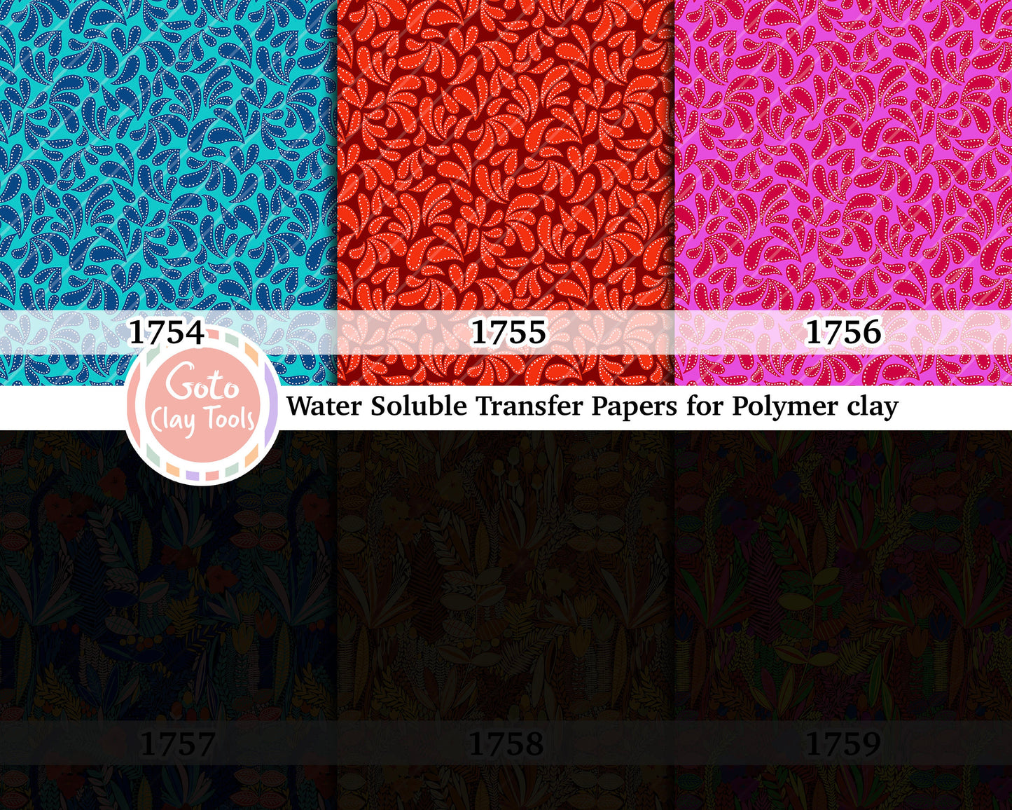 African Ankara Polymer Clay Image Transfers: Water Soluble Paper (4x5.5 in)