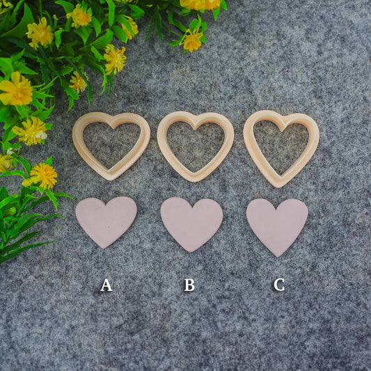 Valentine Heart Clay Cutter: Polymer Earring Making Tool #707-1