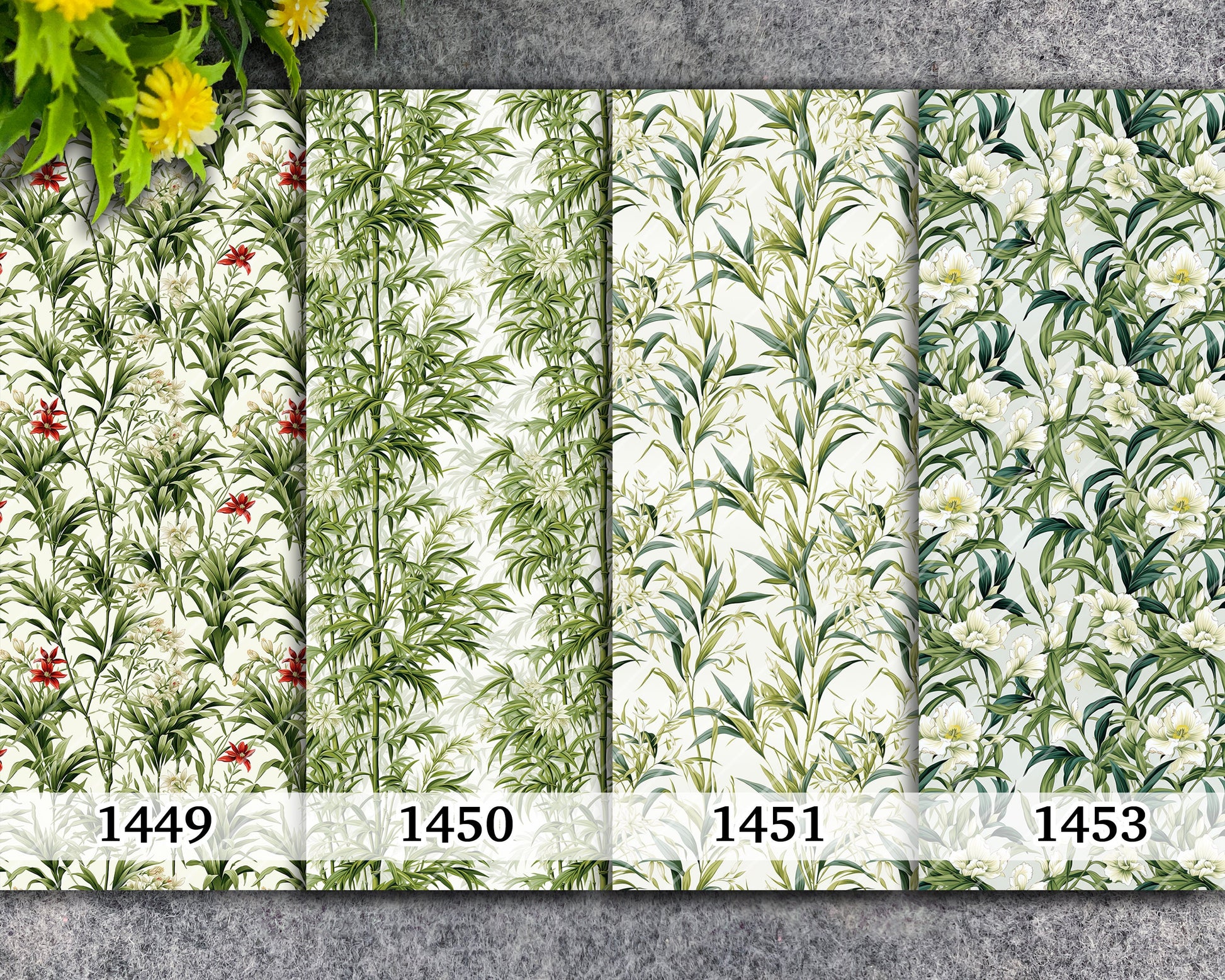 Vintage Bamboo Leaf Water Soluble Transfer Paper for Polymer Clay
