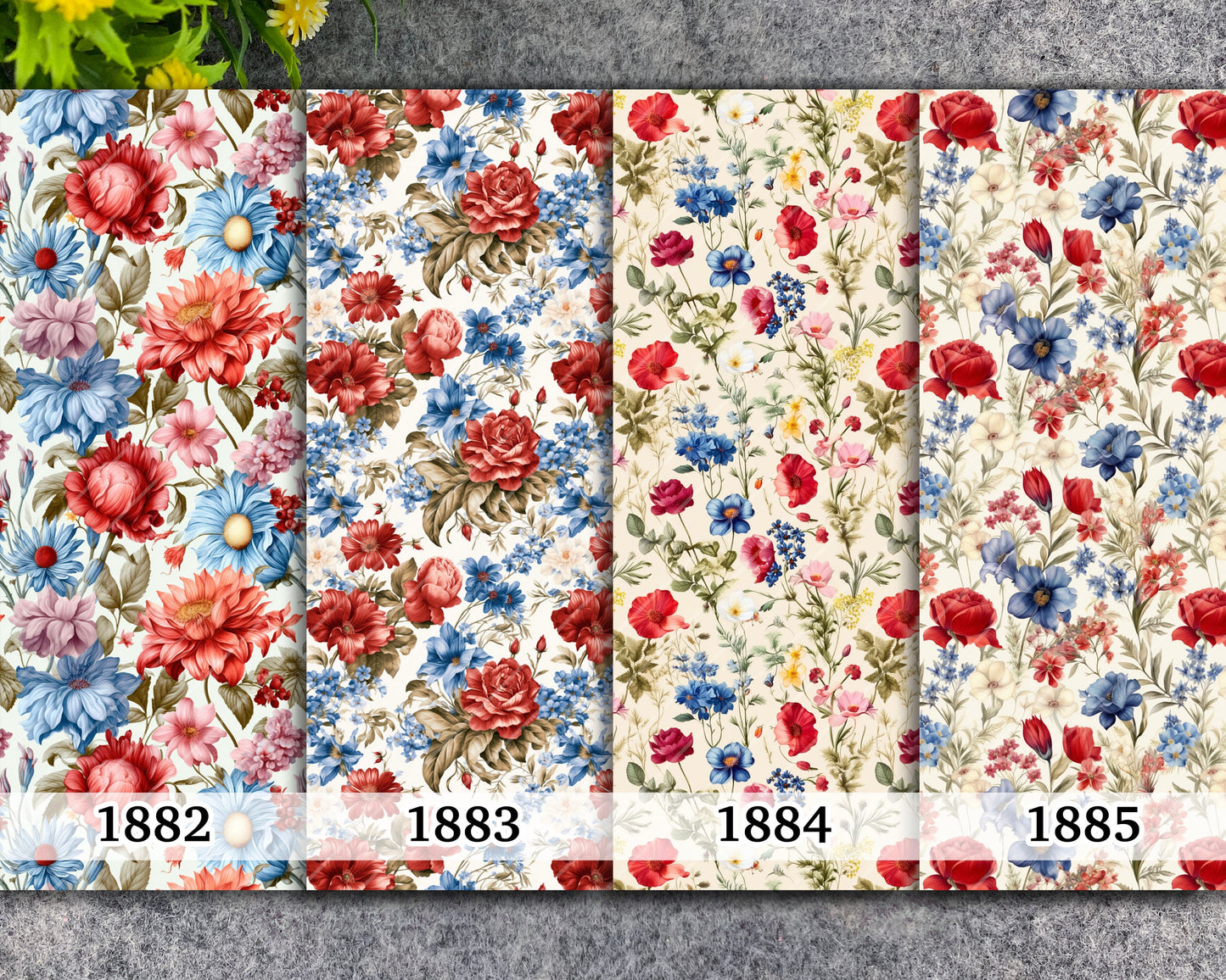 Vintage Floral Water Soluble Transfer Paper for Polymer Clay