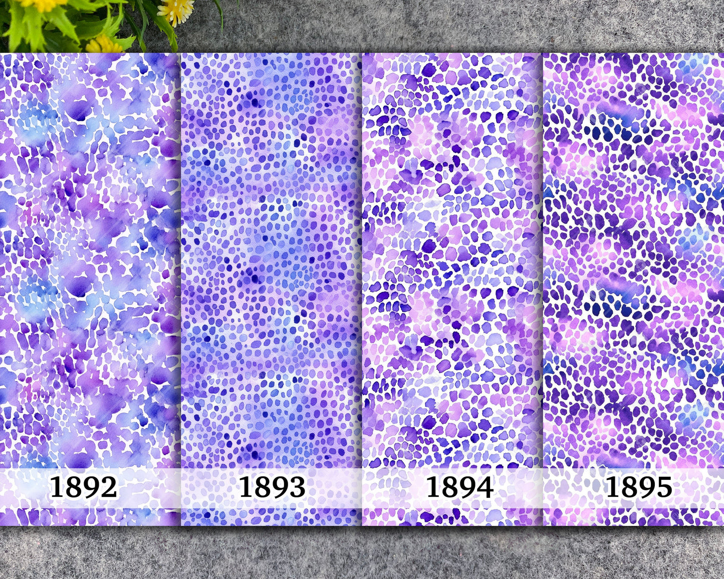 Purple Watercolor Dots Transfer Paper for Polymer Clay (4x5.5 inches)
