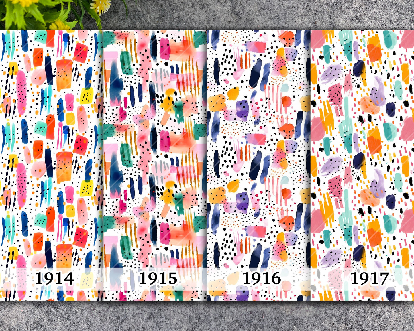 Watercolor Splash Transfer Paper for Polymer Clay