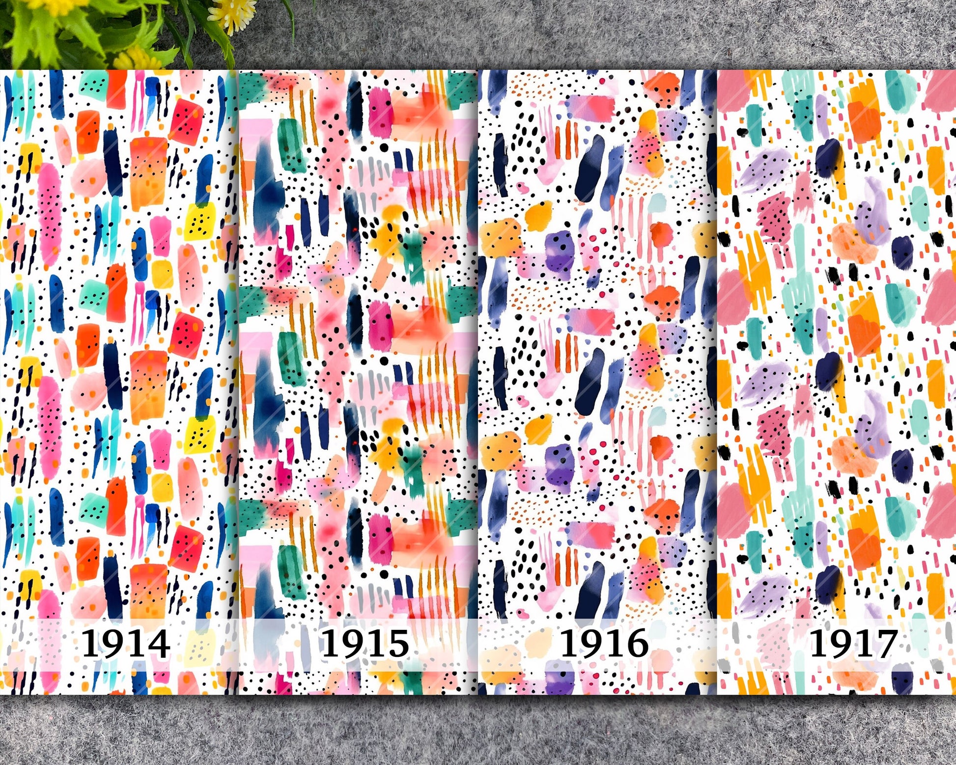 Watercolor Splash Transfer Paper for Polymer Clay