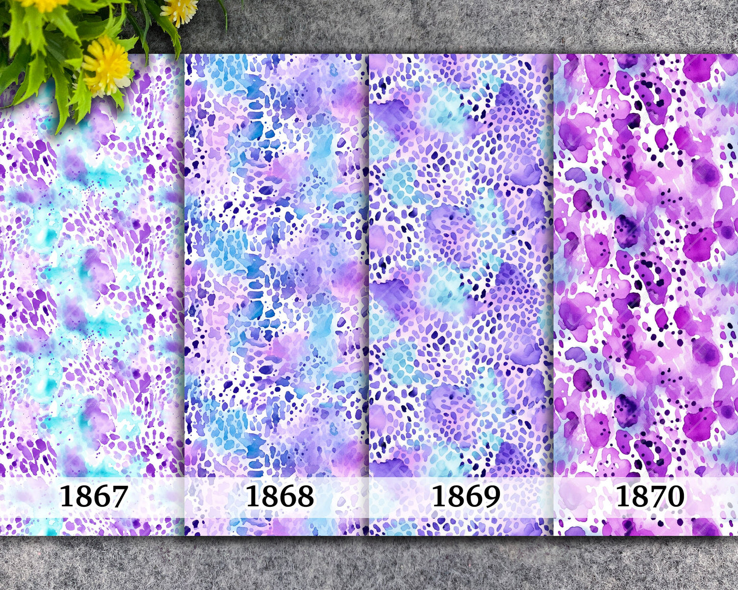 Watercolor Dots Transfer Paper for Polymer Clay (4x5.5 inches)