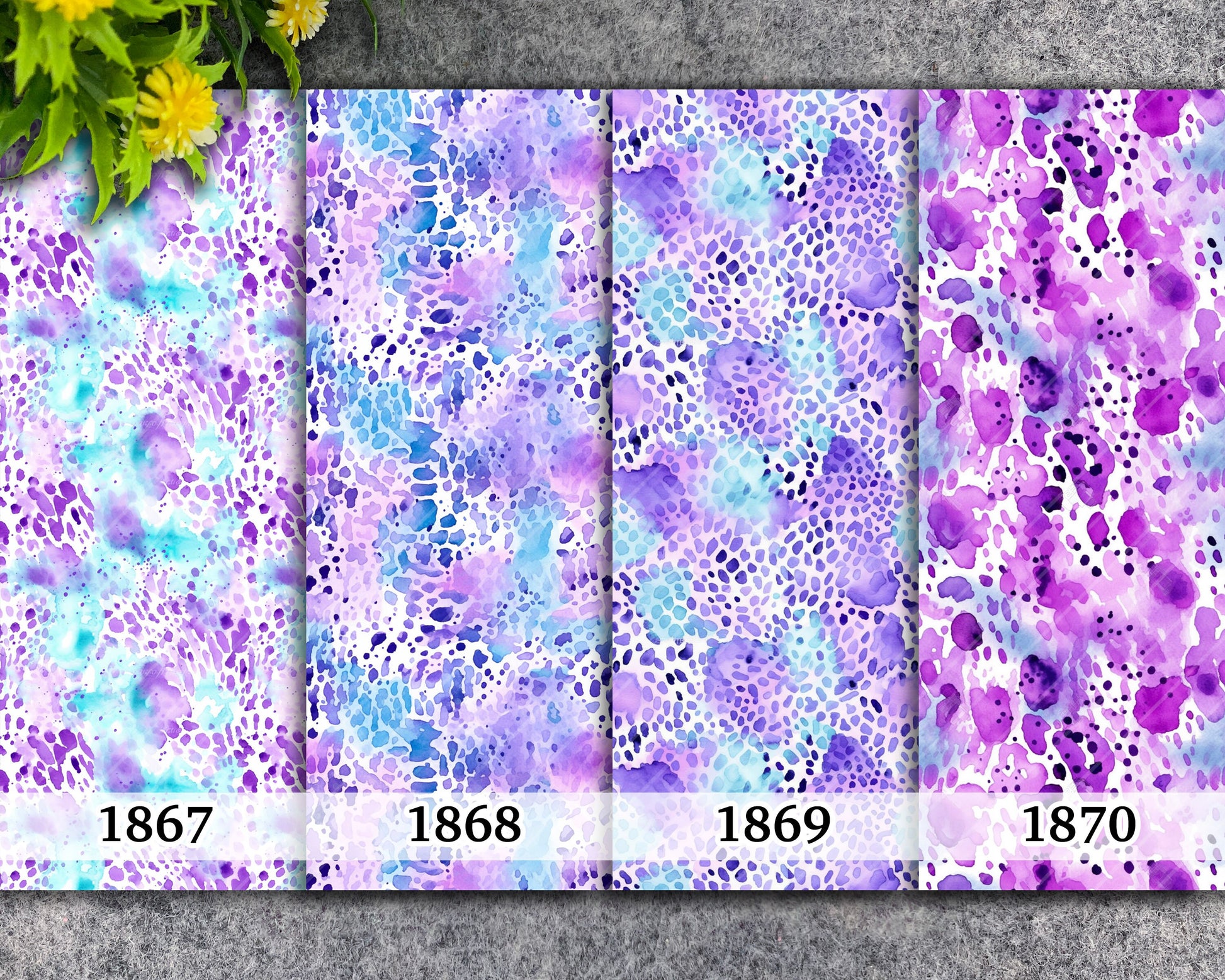 Watercolor Dots Transfer Paper for Polymer Clay (4x5.5 inches)