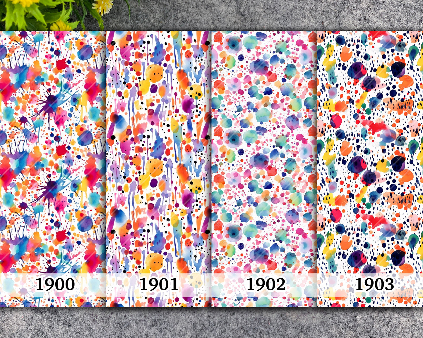 Watercolor Splash Transfer Paper for Polymer Clay