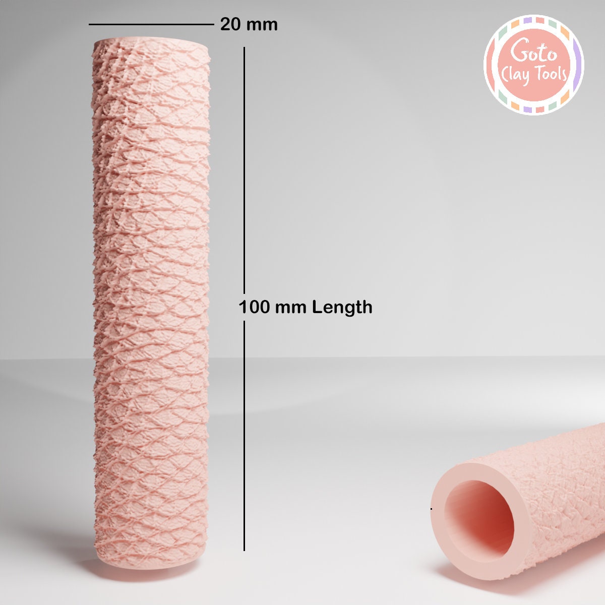 Leather Texture Roller, Polymer Clay Texture Roller, Resin Hand Roller for Polymer Clay, Polymer Clay Tools #125