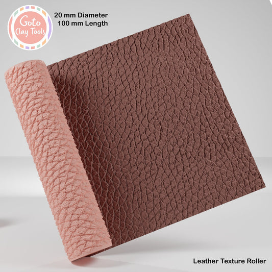 Leather Texture Roller: Resin Clay Tool for Polymer Clay #125