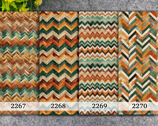 Earthy Chevron Polymer Clay Image Transfer Paper (4x5.5 inches)
