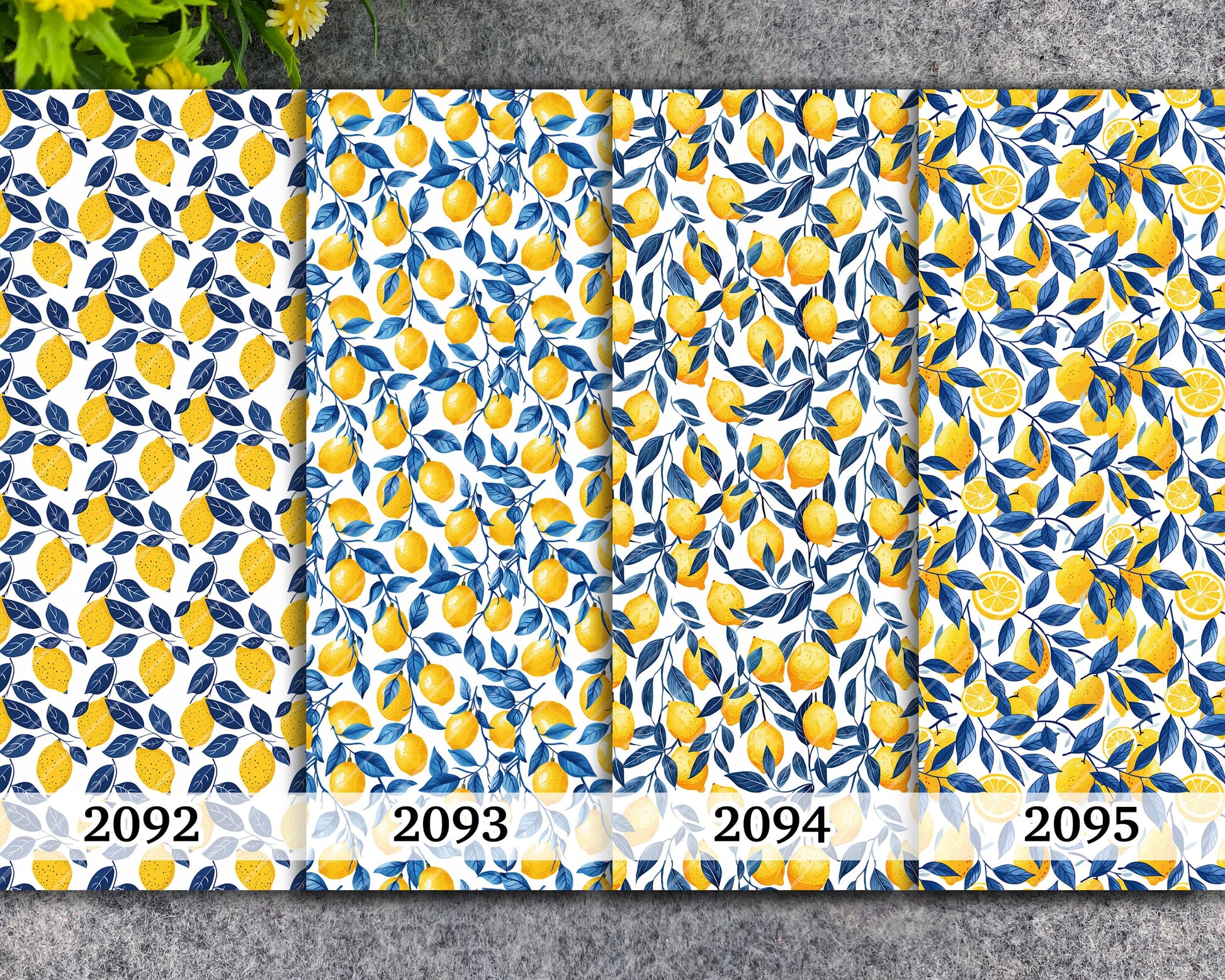 Water soluble Transfer paper for polymer clay, Lemon and leaf pattern, polymer clay image transfers, magic transfer paper