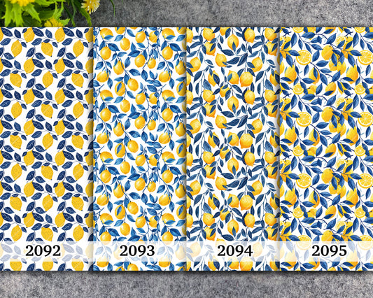 Water soluble Transfer paper for polymer clay, Lemon and leaf pattern, polymer clay image transfers, magic transfer paper