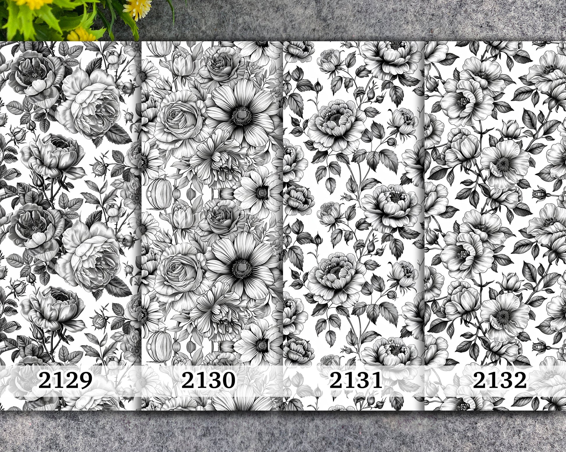 Water soluble Transfer paper for polymer clay, Black and white rose floral, polymer clay image transfers, magic transfer paper
