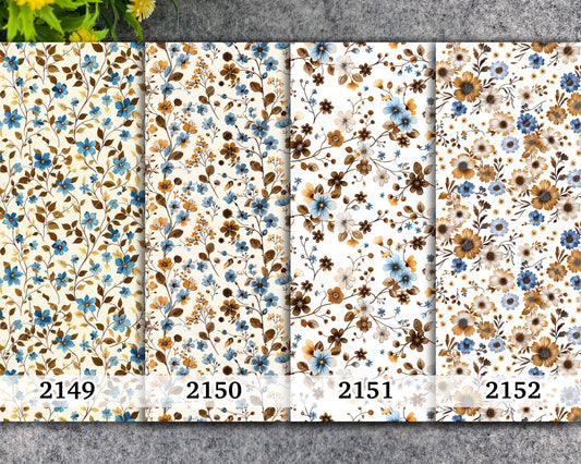 Water soluble Transfer paper for polymer clay, County floral pattern, polymer clay image transfers, magic transfer paper