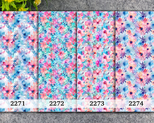 Water soluble Transfer paper for polymer clay, Watercolor floral pattern, polymer clay image transfers, magic transfer paper