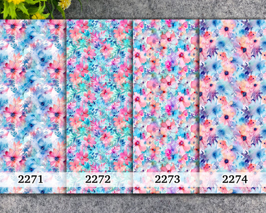 Watercolor Floral Transfer Paper for Polymer Clay: Water Soluble (4x5.5 in