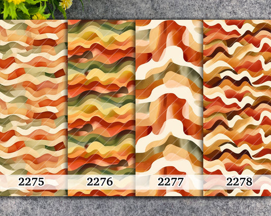 Water soluble Transfer paper for polymer clay, Earth tone waves pattern, polymer clay image transfers, magic transfer paper