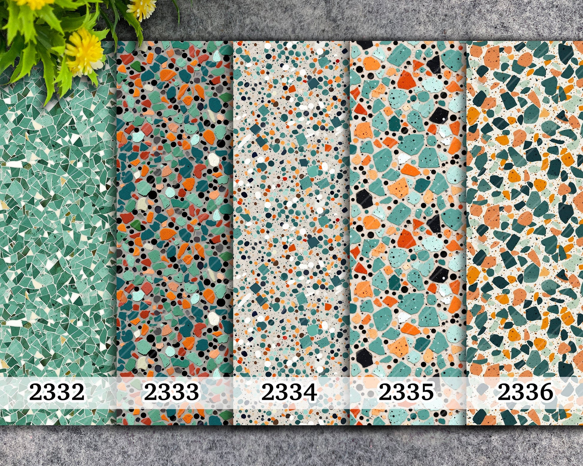 Terrazzo Pattern Water Soluble Transfer Paper for Polymer Clay