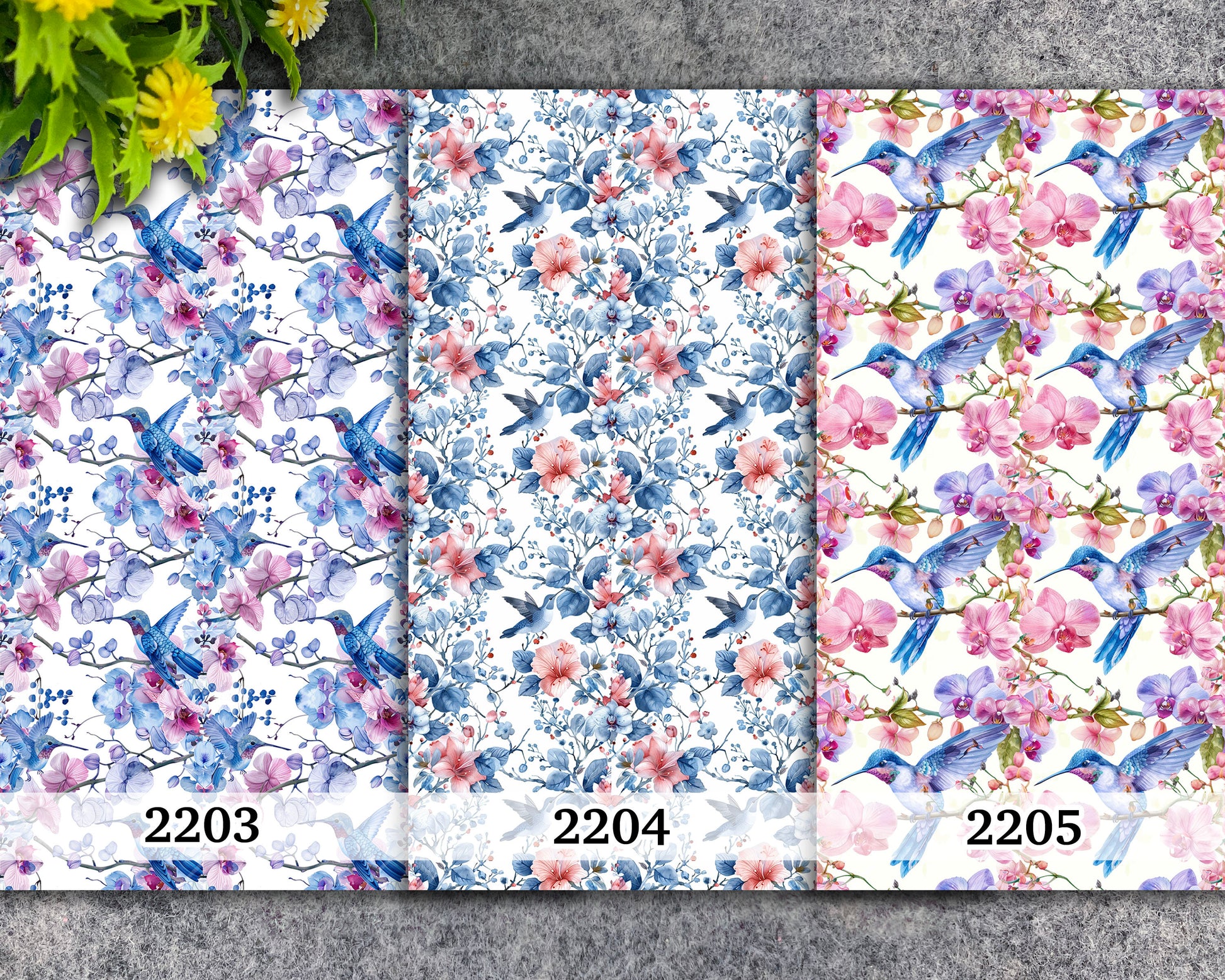 Water soluble Transfer paper for polymer clay, hummingbird floral, polymer clay image transfers, magic transfer paper