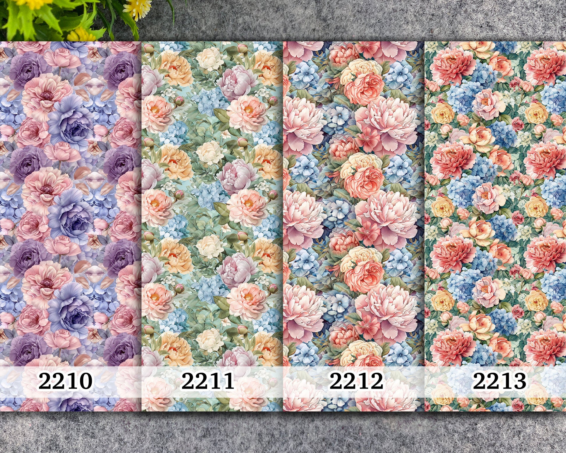 Water soluble Transfer paper for polymer clay, Rose Peony floral pattern, polymer clay image transfers, magic transfer paper