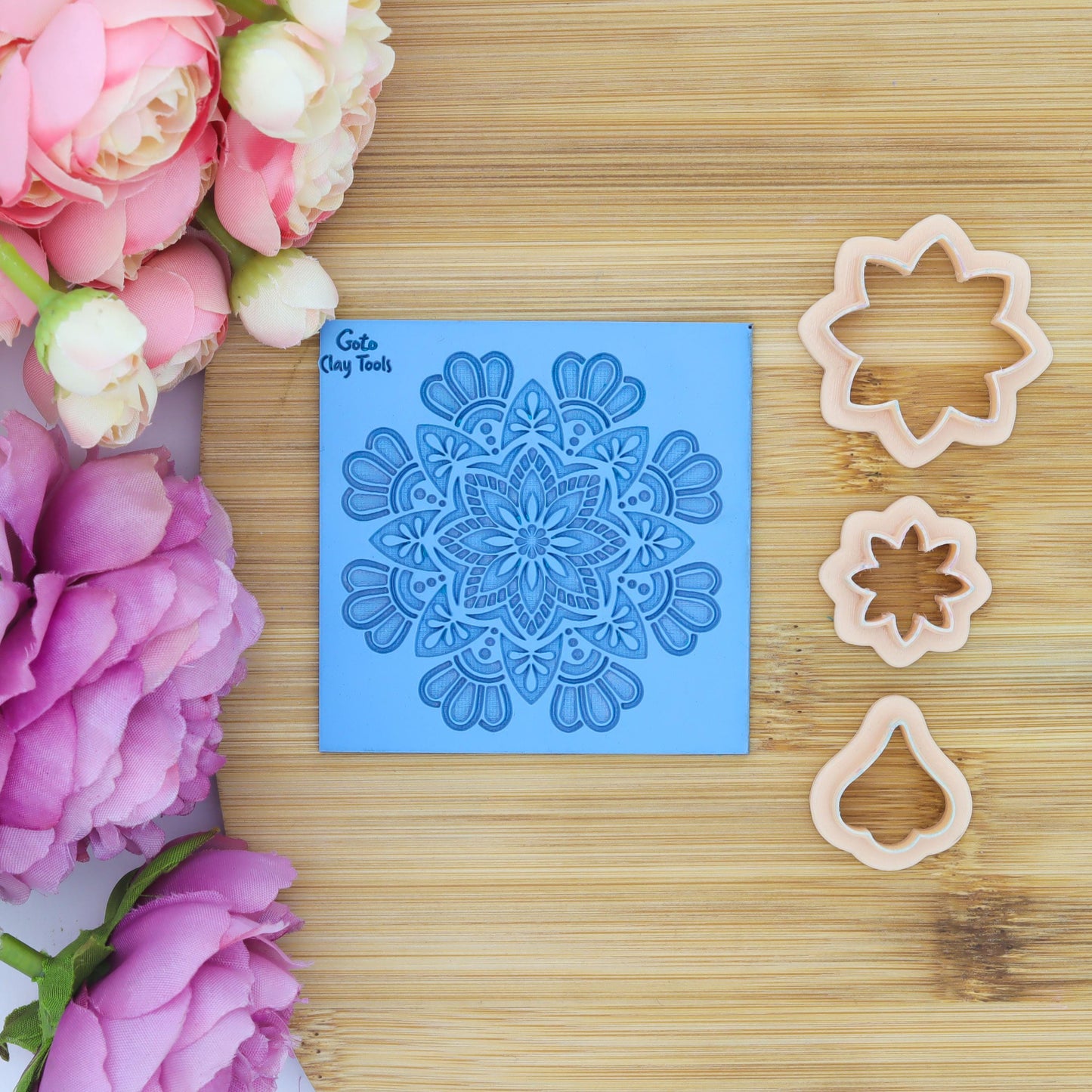 Mandala Rubber Texture Mat for Polymer Clay Jewelry #M-1