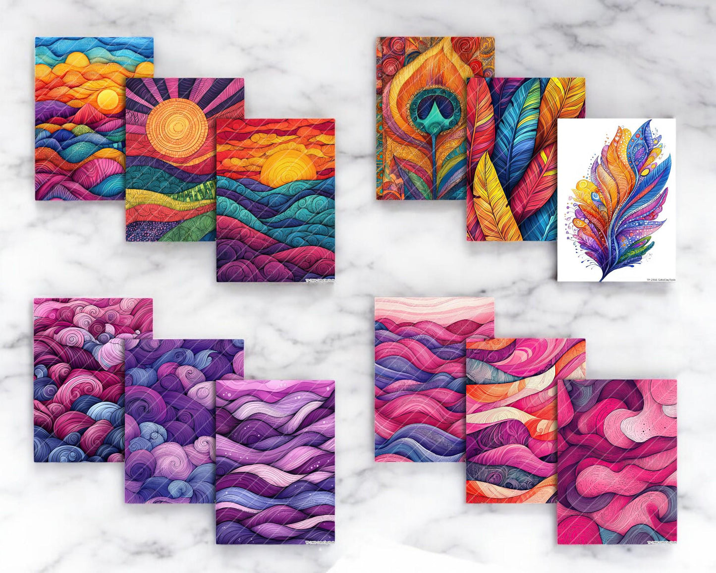 50% OFF FULL BUNDLE of Zentangle Collection, 27 Transfer Papers and 21 Silk screens Total 48 items