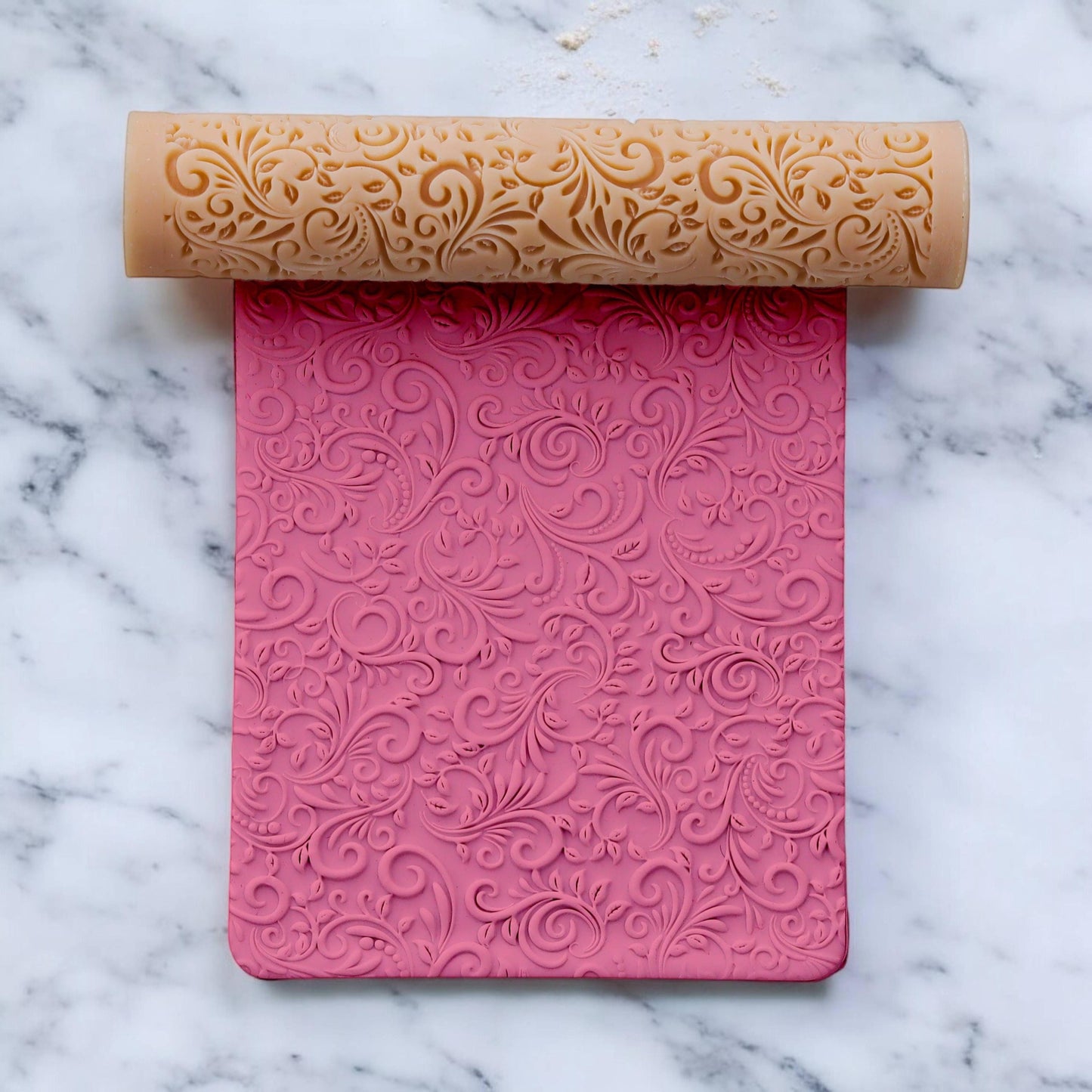 Ornamental Texture Roller: Resin Clay Imprint Tool #129