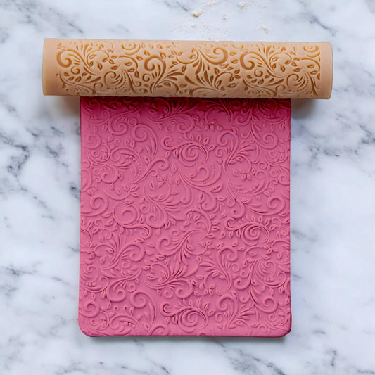 Ornamental Texture Roller: Resin Clay Imprint Tool #129