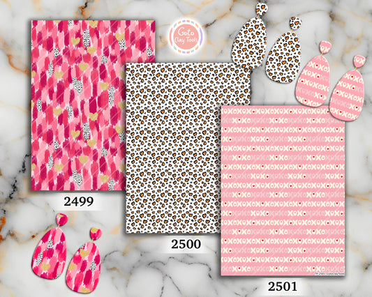 Leopard Polymer Clay Transfer Sheet, Clay Transfer Paper, XOXO Clay transfer, polymer clay image transfers, magic transfer paper