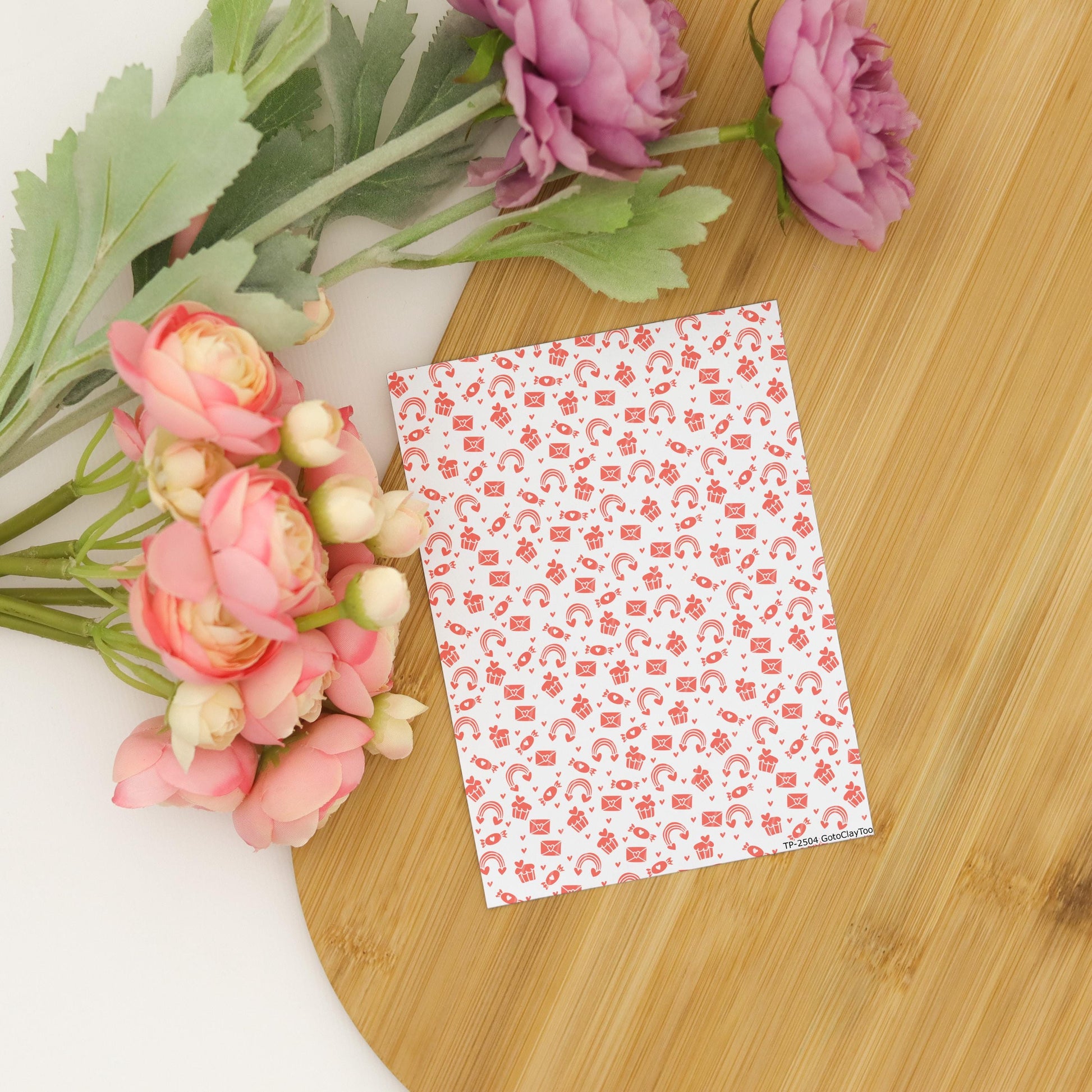 XOXO Polymer Clay Transfer Sheet, Clay Transfer Paper, Valentine Clay transfer, polymer clay image transfers, magic transfer paper