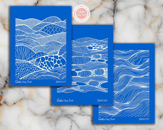 Zentangle Polymer Clay Silkscreen Stencil: 9.5cm x 12.5cm