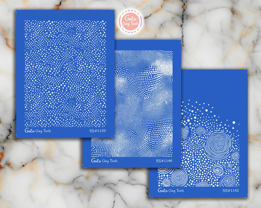 Zentangle Polymer Clay Silkscreen Stencil: Clay Imprinting (9.5x12.5cm Printable Area)