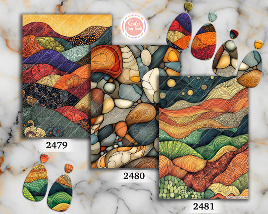 Transfer paper for polymer clay, Earthy Zentangle,water soluble transfer paper,Clay Transfers, Clay Transfer sheets, transfer paper for clay