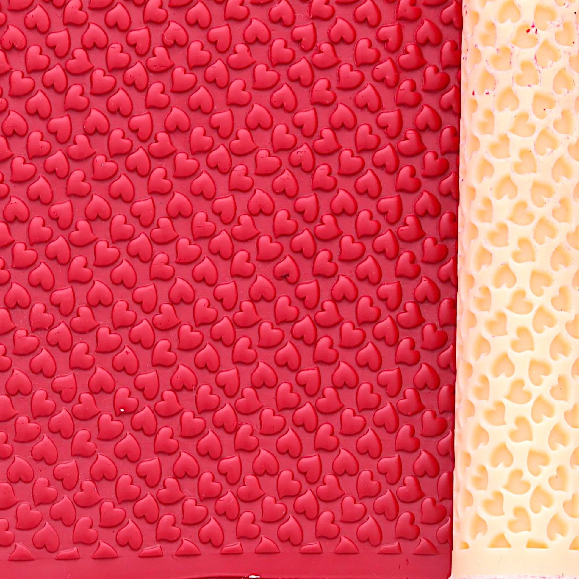 Heart Texture Roller, Polymer Clay Texture Roller, Clay Texture Roller, Texture Roller for Polymer Clay, Valentine Texture Roller #CCF2