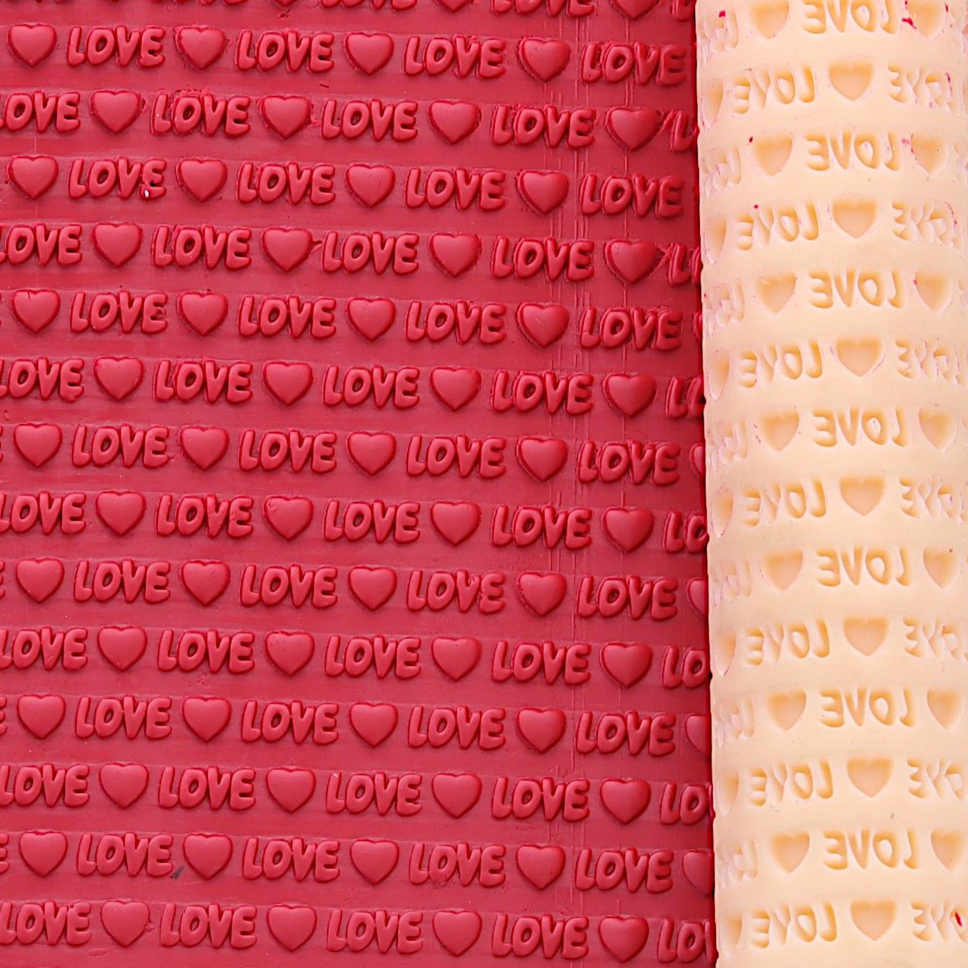 Love Heart Texture Roller, Polymer Clay Texture Roller, Clay Texture Roller, Texture Roller for Polymer Clay, Valentine Texture Roller #CCF3