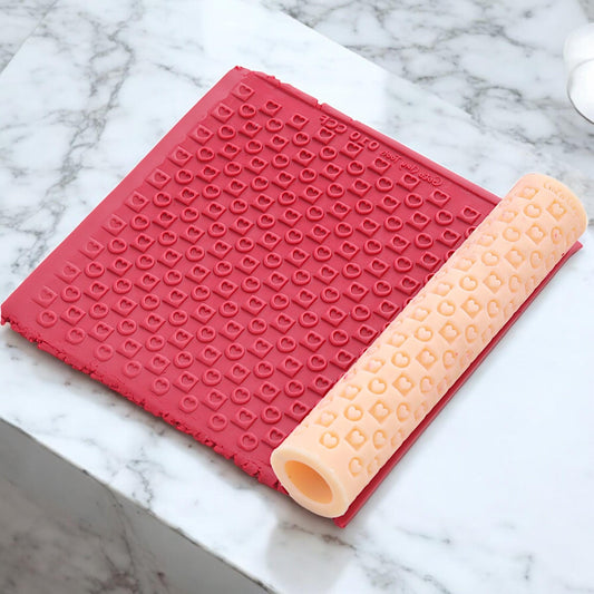 CHECKERED HEART Texture Roller, Polymer Clay Texture Roller, Clay Texture Roller, Texture Roller for Polymer Clay, Texture Roller #CCF10