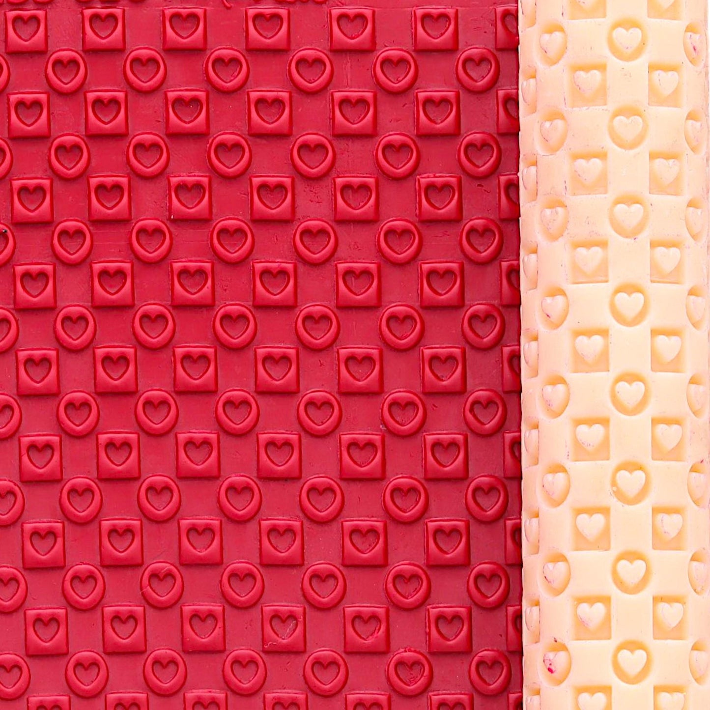 CHECKERED HEART Texture Roller, Polymer Clay Texture Roller, Clay Texture Roller, Texture Roller for Polymer Clay, Texture Roller #CCF10
