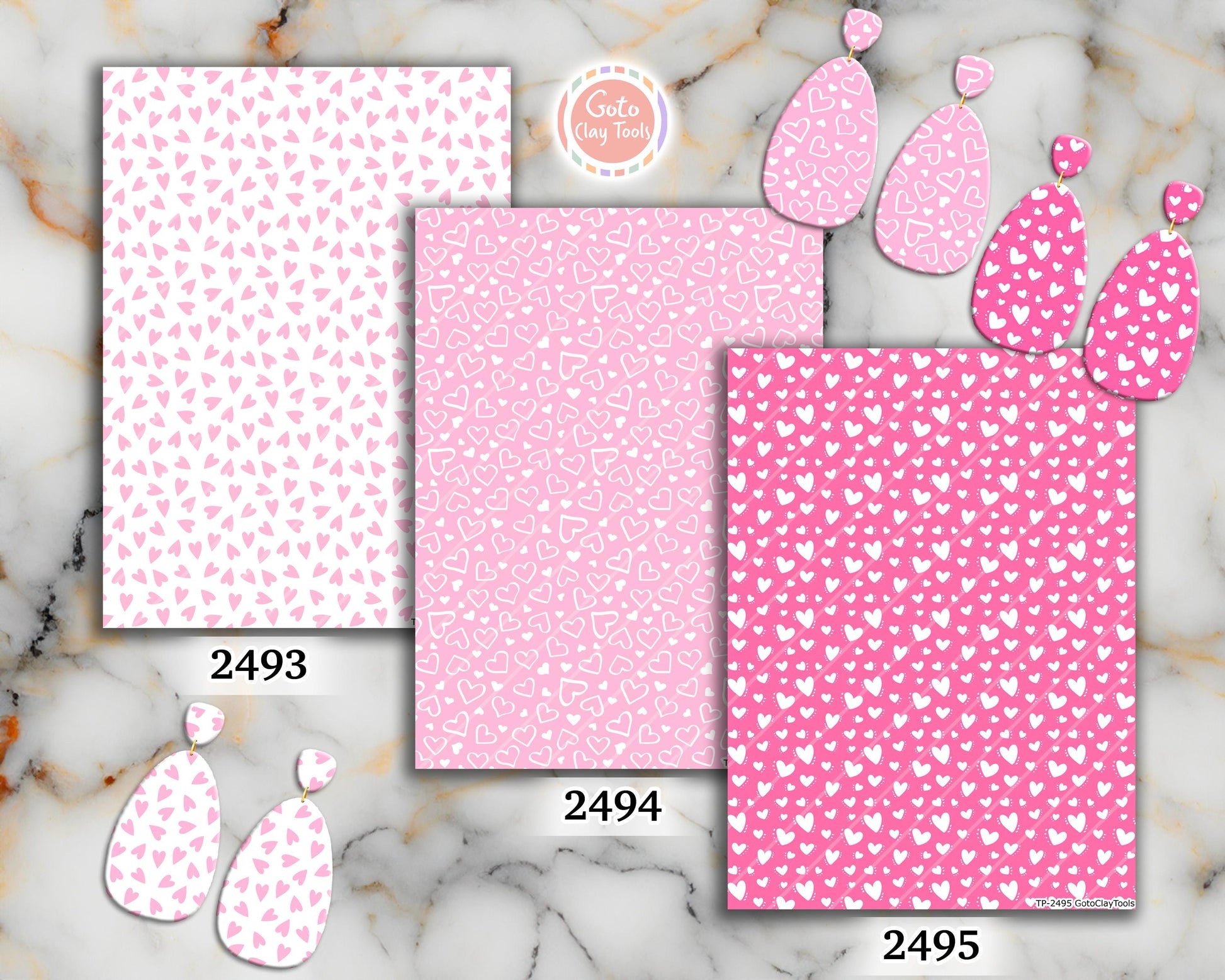 Valentine Heart Polymer Clay Transfer Sheet, Clay Transfer Paper, Heart Clay transfer, polymer clay image transfers, magic transfer paper